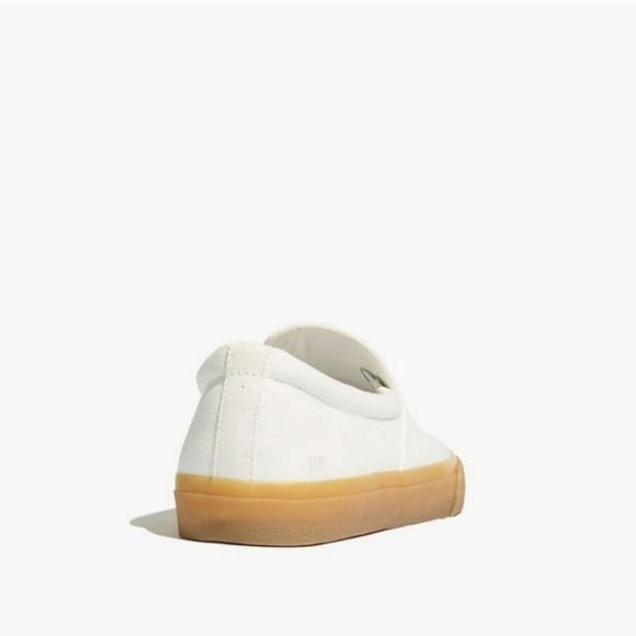 Madewell Sidewalk White Cream Canvas Gum Sole Slip On Sneakers - Picture 3 of 14